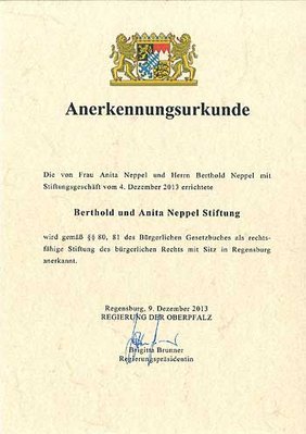 Anerkennungsurkunde 